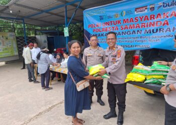 Polsek Sungai Pinang Gelar Gerakan Pangan Murah, Warga Antusias Sambut Harga Beras Terjangkau*